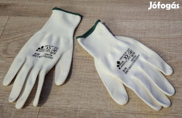 Fehér női vékony (munka) kesztyű, M-es