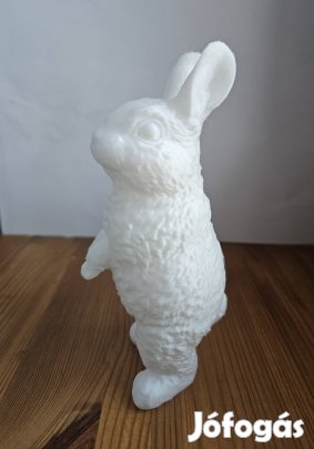 Fehér nyúl 3D dísz