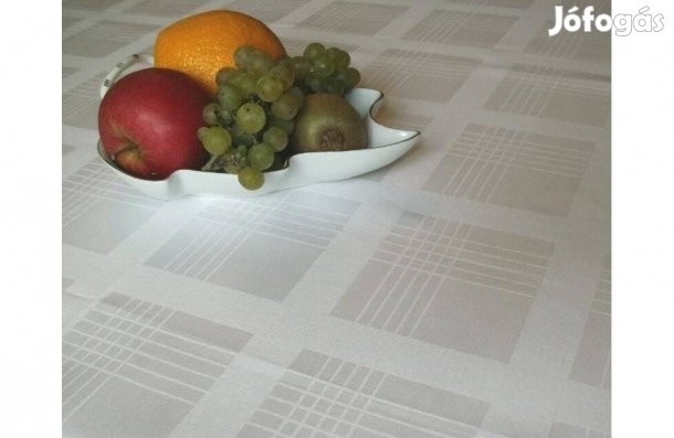 Fehér pamut damaszt abrosz terítő 133 x 133