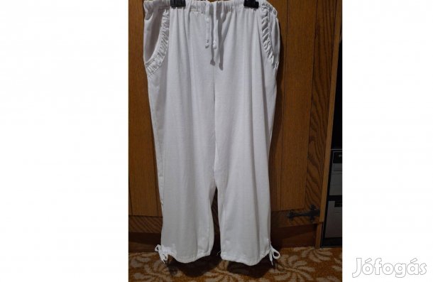 Fehér pamut halásznadrág XXL méret