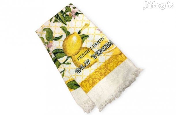 Fehér pamut konyharuha citrom mintával nyári hangulat