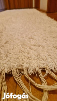 Fehér pamut rongyszőnyeg