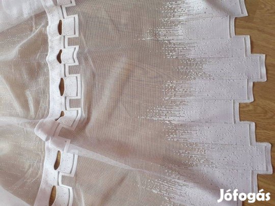 Fehér parkett mintás, függöny (3m x 185 cm)