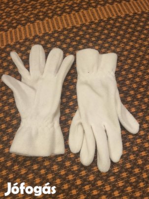 Fehér polár kesztyű S-s