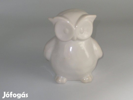 Fehér porcelán Bagoly