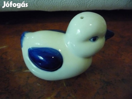 Fehér színű kék mintás kiskacsa fűszerszóró sószóró 1 db