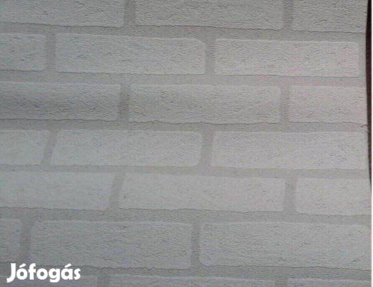 Fehér tapéta retro tégla minta