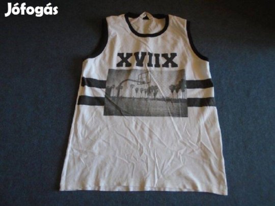 Fehér ujjatlan póló 12-13 évesre (méret 158)