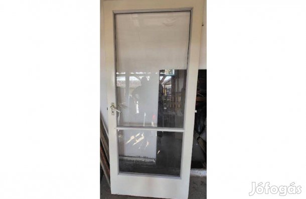 Fehér üveg ajtó bontásból