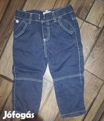 Fehér varrásos kék színű vékony tavaszi nadrág, 92