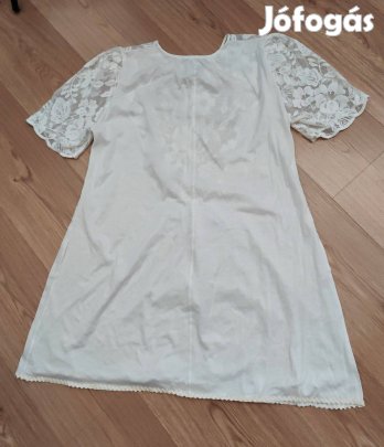 Fehér vékony pamut csipke női tunika