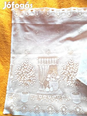 Fehér vitrázs függöny,130x63 cm,szinte új!/52