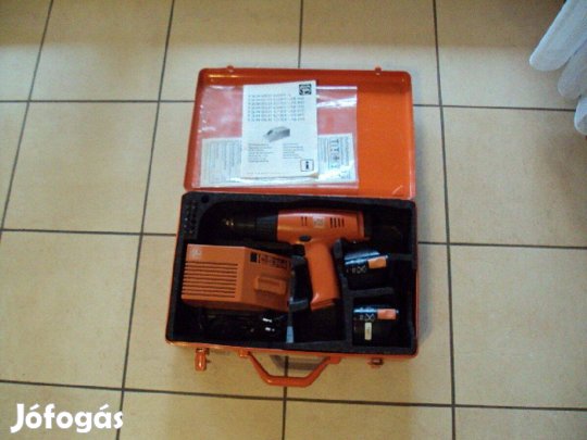 Fein akkumulátoros fúró csavarozó gép és akku, töltő, koffer. Hibás!
