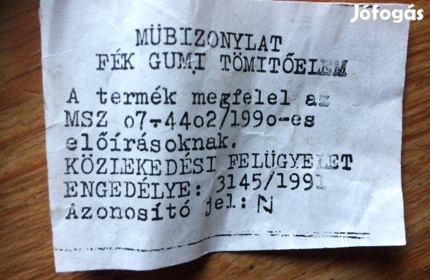 Fék gumi tömítőelem 5000 ft