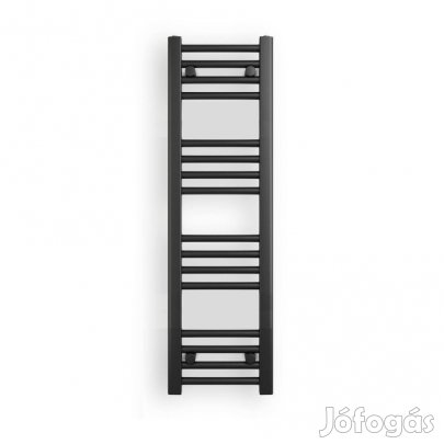 Fekete 300x1100mm törölközőszárítós fürdőszobai radiátor Welland Lux