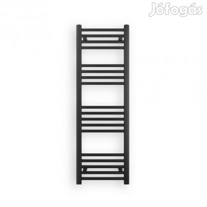 Fekete 400x1200mm törölközőszárítós fürdőszobai radiátor Welland Lux