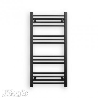 Fekete 500x1000mm törölközőszárítós fürdőszobai radiátor Welland Lux