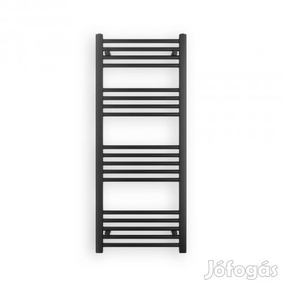 Fekete 500x1200mm törölközőszárítós fürdőszobai radiátor Welland Lux