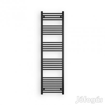 Fekete 500x1800mm törölközőszárítós fürdőszobai radiátor Welland Lux