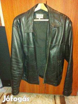 Fekete 54-es méretű,jó állapotú bőrdzseki eladó