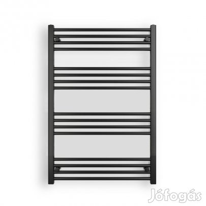 Fekete 750x1100mm törölközőszárítós fürdőszobai radiátor Welland Lux