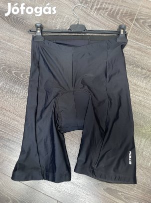 Fekete B'twin kerékpáros rövidnadrág