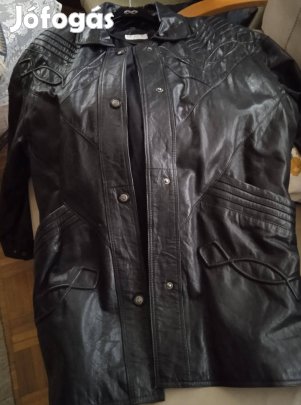 Fekete Classic Women bőrkabát 46-os méret női bőr kabát