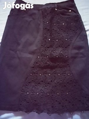 Fekete Farmerszoknya elasztikus L (29 ) új