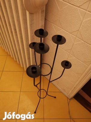 Fekete Fém Gyertyatartó 100 CM