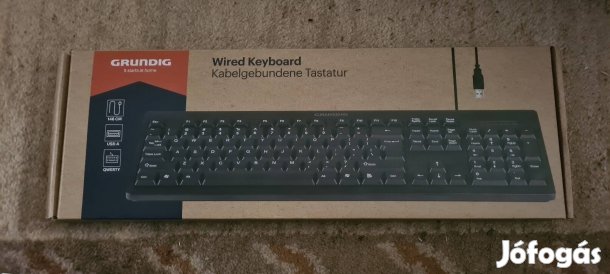 Fekete Grundig vezetékes usb billentyűzet.