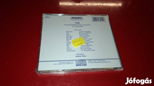 Fekete István Vuk Cd 1999 Hungaroton Új