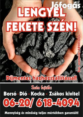 Fekete Lengyel szén Akció ? Még a tavalyi árakon kínáljuk önnek.
