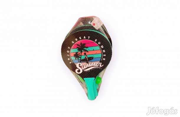 Fekete Ping-Pong ütő szett türkiz markolattal és labdával