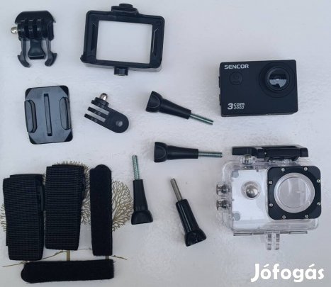 Fekete Sencor akciókamera - Fullhd 16mpix pic 900mAh Liion