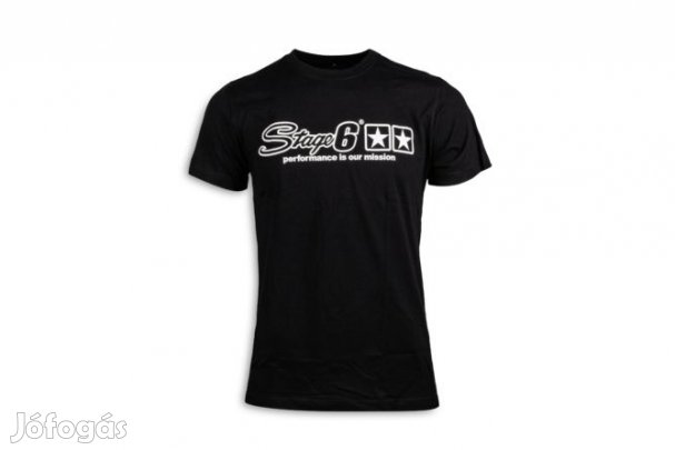 Fekete Stage6 póló S