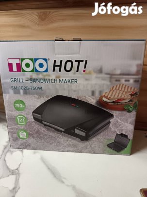 Fekete Szendvicssütő grill/panini
