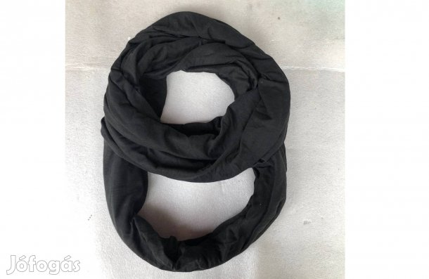 Fekete Unisex könnyű női férfi kendő sál csősál többféle viselési mód