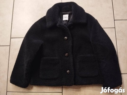 Fekete Zara szörmekabát