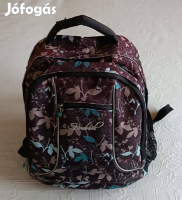 Fekete "Budmil" Türkiz / Szürke Virágmintás Női / Tinédzser Hátizsák