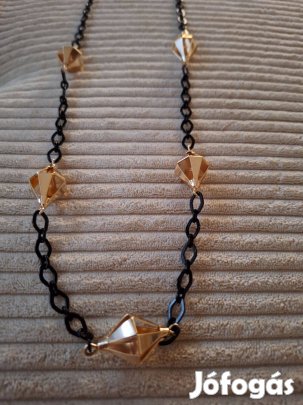 Fekete - arany láncos női nyaklánc