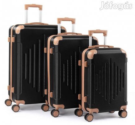 Fekete / barna bőrönd szett
