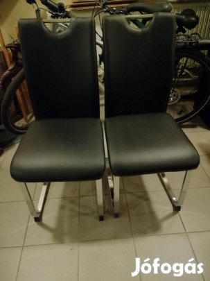 Fekete - krómvázas székek (2 db)