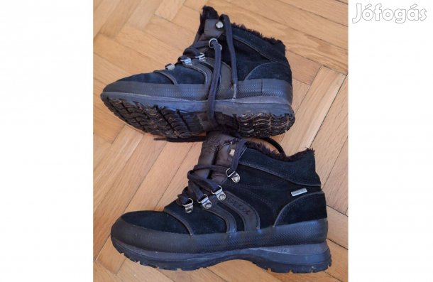 Fekete, bélelt geox bokacsizma, 38-as