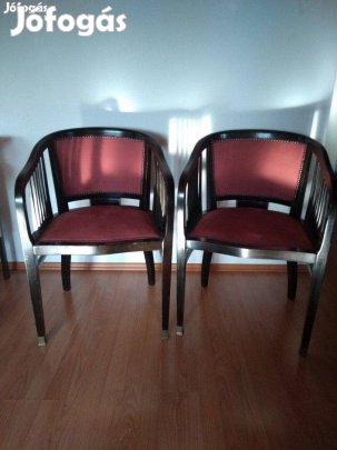 Fekete, bordó bőrkárpitos karosszék eladó