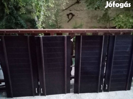 Fekete, masszív bútorlap frontlapok szerelvényekkel