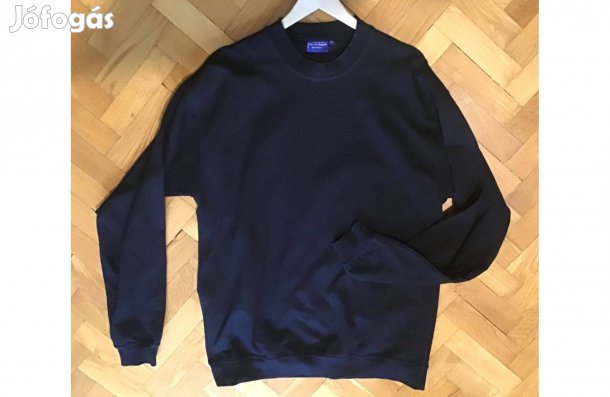 Fekete, meleg, pamut férfi pulóver. (Fekete.) XL-es (új)