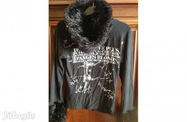 Fekete, mintás felső