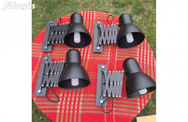 Fekete, retró, kihúzható harmónika, olvasó fali lámpa 13000Ft/darab