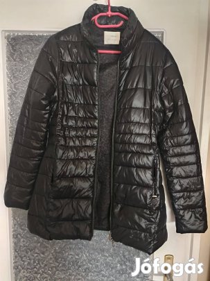 Fekete, steppelt GAS női hosszú dzseki 38-as méretben, újszerű