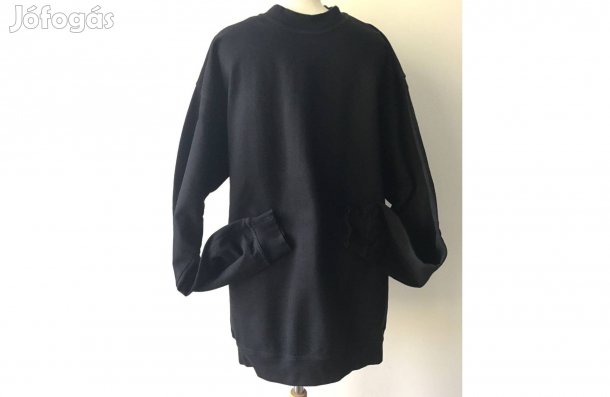 Fekete, vastag, meleg, pamut férfi pulóver. XL-es